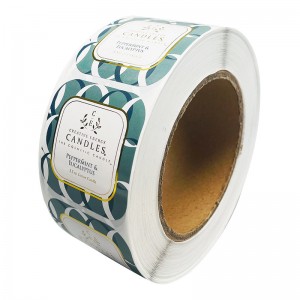 สีบรอนซ์สีโปร่งใสติดอยู่กับตัวเองสีเงินร้อน L0G0 แผ่นกระดาษเคลือบฉลากติดฉลากติดกาวด้วยตนเอง