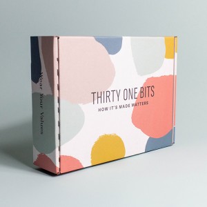 กล่องเสื้อยืดหน้าจอสีชมพูสองด้าน